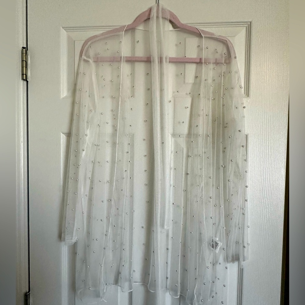 Mesh Pearl and Rhinestone Robe